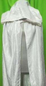 Adult Female Costumes to Hire - Cape White with Hood - Long - Adult